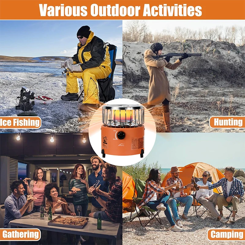 Outdoor Heating Stove Multifunctional 2 in 1 Camping Burner Portable Picnic Cooking Furnace Tourism Cooker Supplies