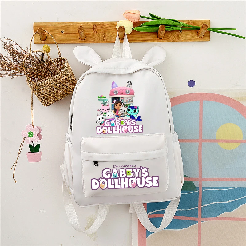 

Рюкзак для школы с мультяшным дизайном Gabby's Dollhouse, подарок к новому учебному году, милый рюкзак с рисунком для девочек, модный портативный рюкзак для студентов, подарок