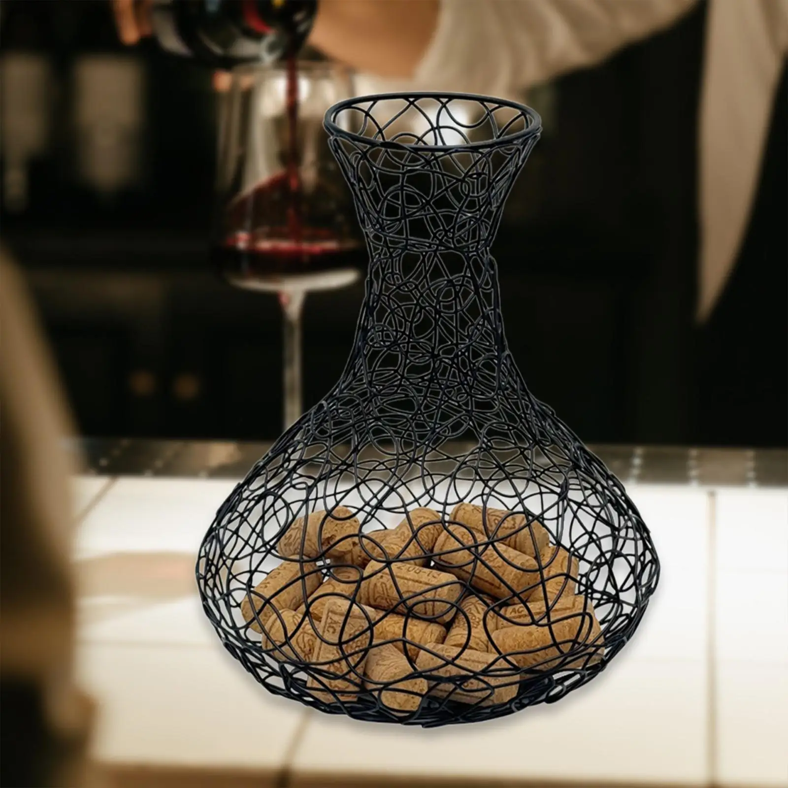 

Пробковый держатель для столовой, металлические аксессуары большой емкости для кухни, домашнего бара