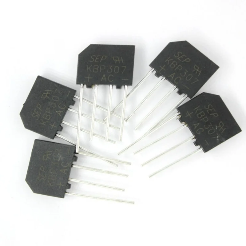SAMIORB 10PCS KBP307 Ridge Rectifier KBP 307 Power Diode 3A 1000V Electronica Componentes