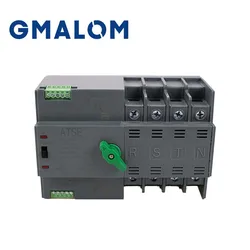 Dual Power Automatic Transfer Switch Rail 2P 3P 4P ATS Electrical Selector Switches Uninterrupted Power 63A 100A Mini 50/60HZ