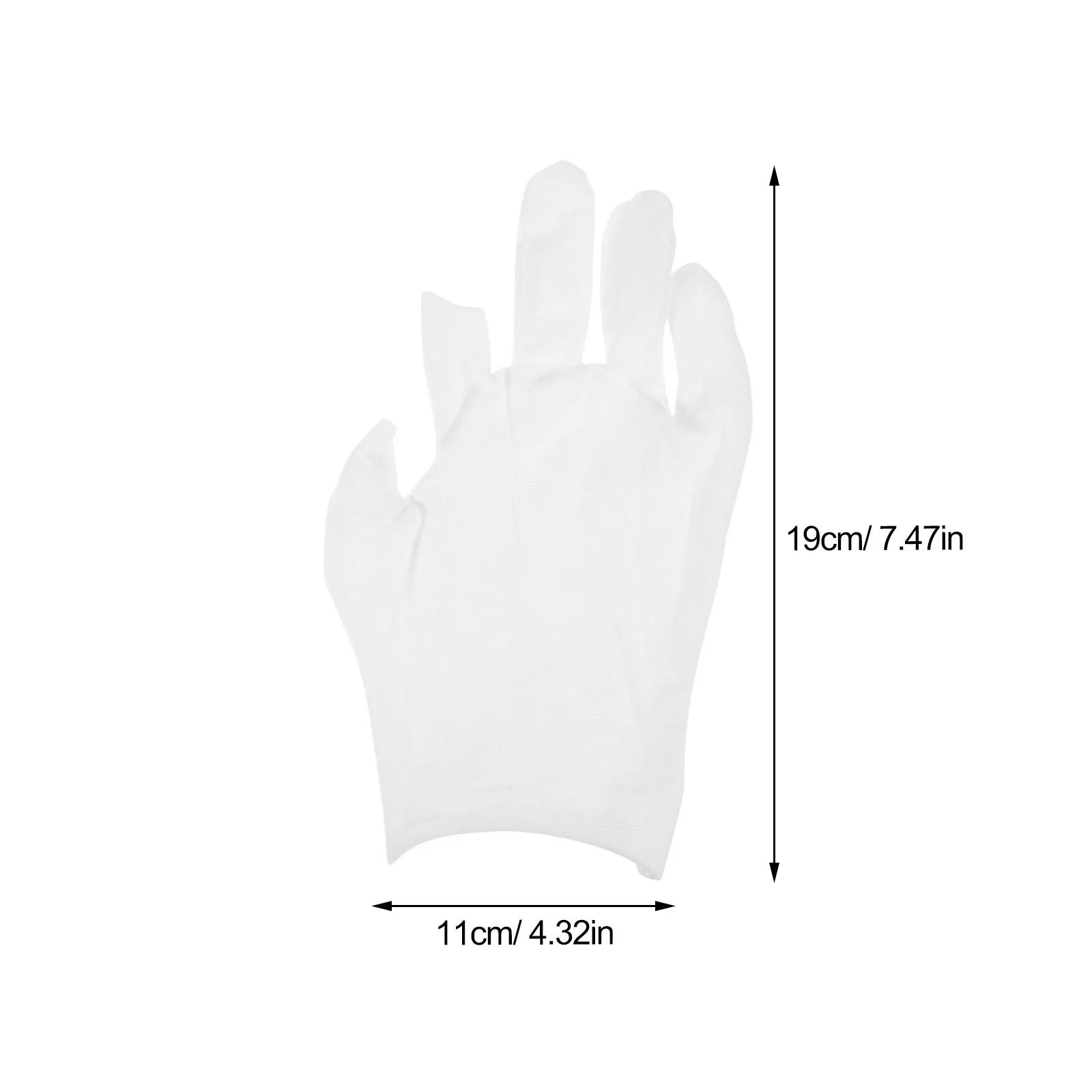 Хлопковые перчатки без пальцев для сухих рук, рабочие перчатки для женщин и мужчин, белые защитные перчатки для защиты труда, ручная одежда