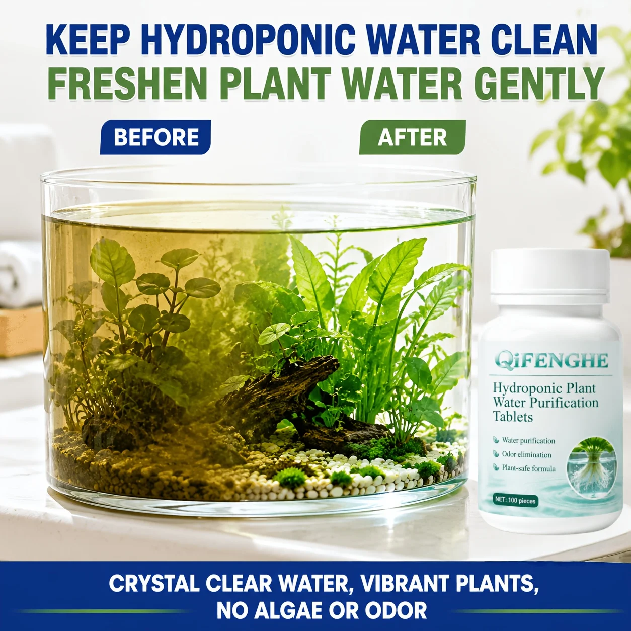 Planted Aquarium Cloudy Water - Aquarium Hydroponic Universele Waterzuiverende Tabletten -