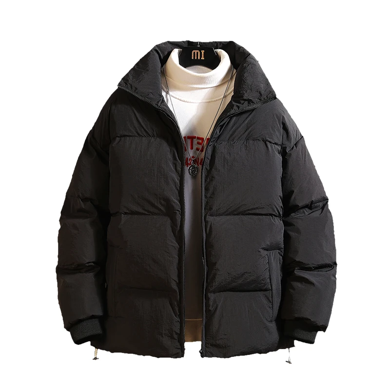 Winter Neue Männer Einfarbig Parkas Qualität Marke der Männer Stehen Kragen Warme Dicke Jacke Männlichen Mode Casual Parka Mantel streetwear