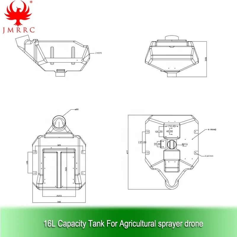 Tangki Penyimpanan Kotak Air 16L Baru untuk Tangki Pertanian 16L untuk Tangki Pestisida Penyemprot Pertanian