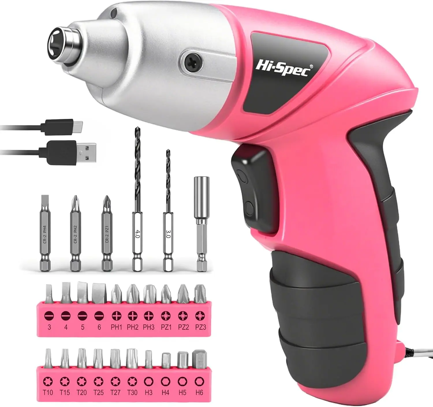 

Rechargeable Mini Drill Set, 3.6V Cordless Screwdriver with 26 Bits for Home Projects & Small DIY Tasks
