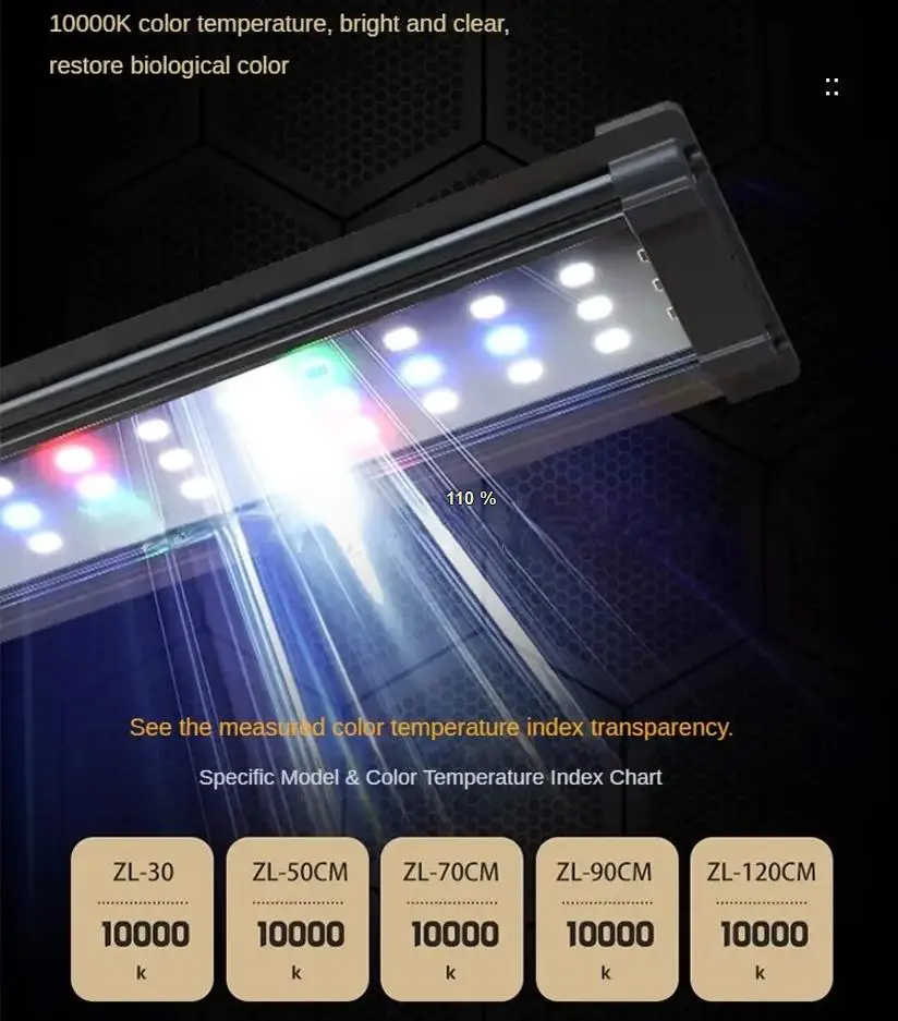 

Светодиодный светильник для аквариума, полный спектр, для аквариумов от 30 до 120 см, для пресной и морской воды, многоцветный, аквариумная лампа