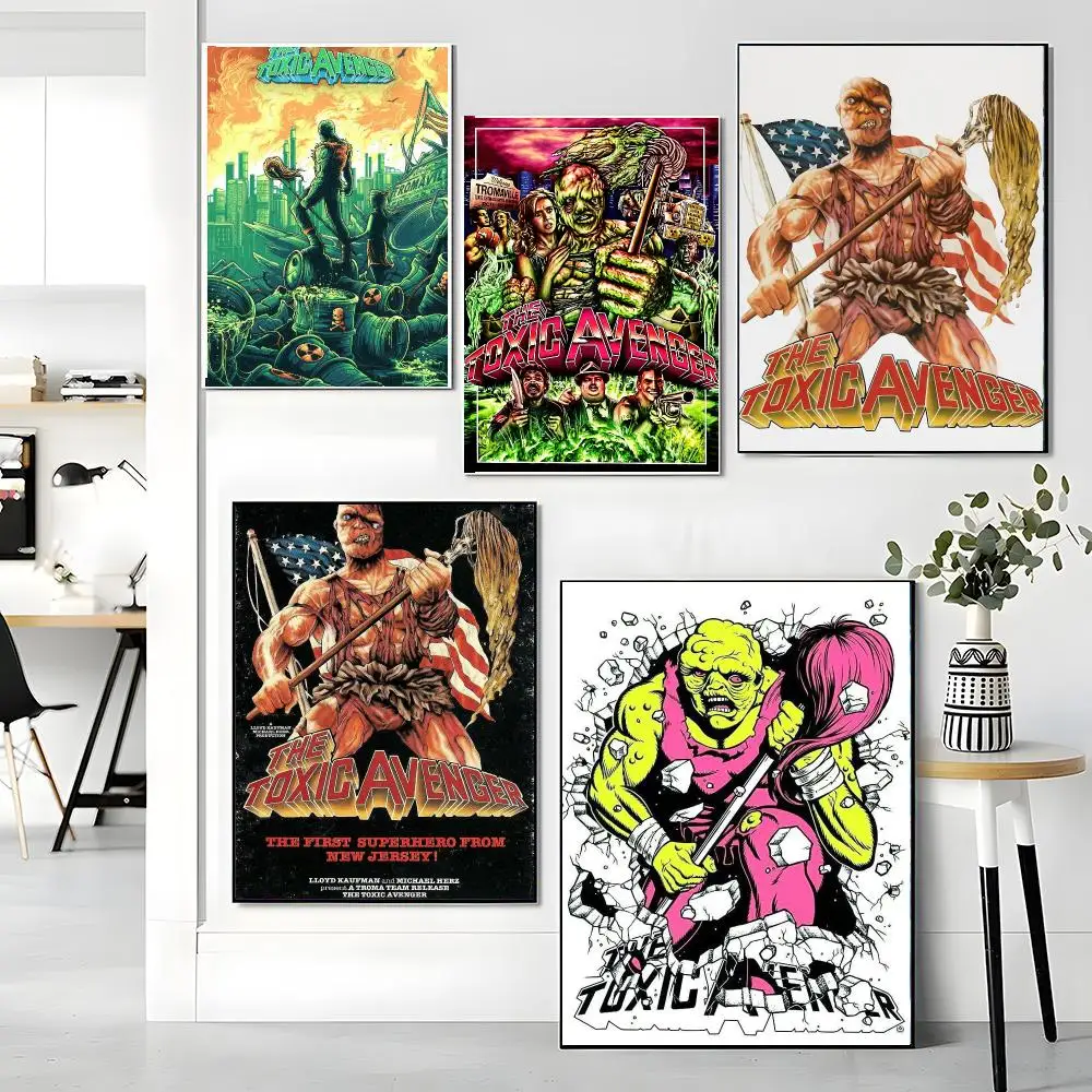classic movie T-The Toxic Avenger 1984-R Painting Calligraphy Boho Botanical Decor for Living Room Elegant Home Style
