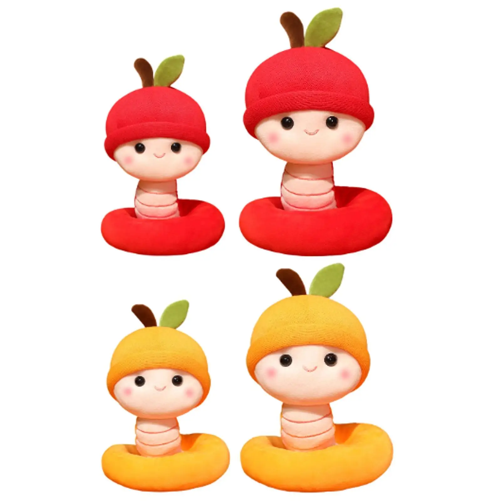 Año de serpiente juguete de peluche abrazando almohada de felpa muñeca de peluche decorativa 2025 chino