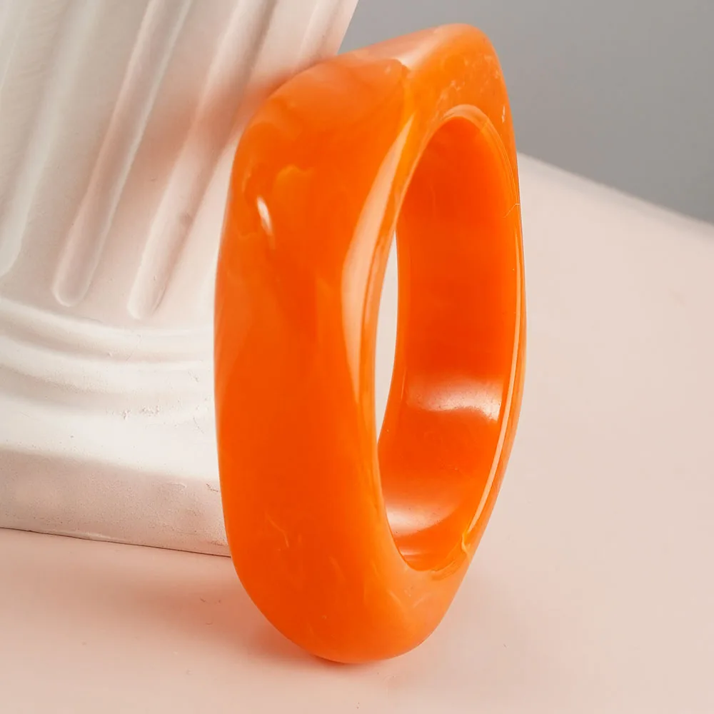 

Boho Vintage Acrylic Irregular Bangles For Women Classic Geometric Wrap Bracelets Girls Retro Jewelry New Accessories