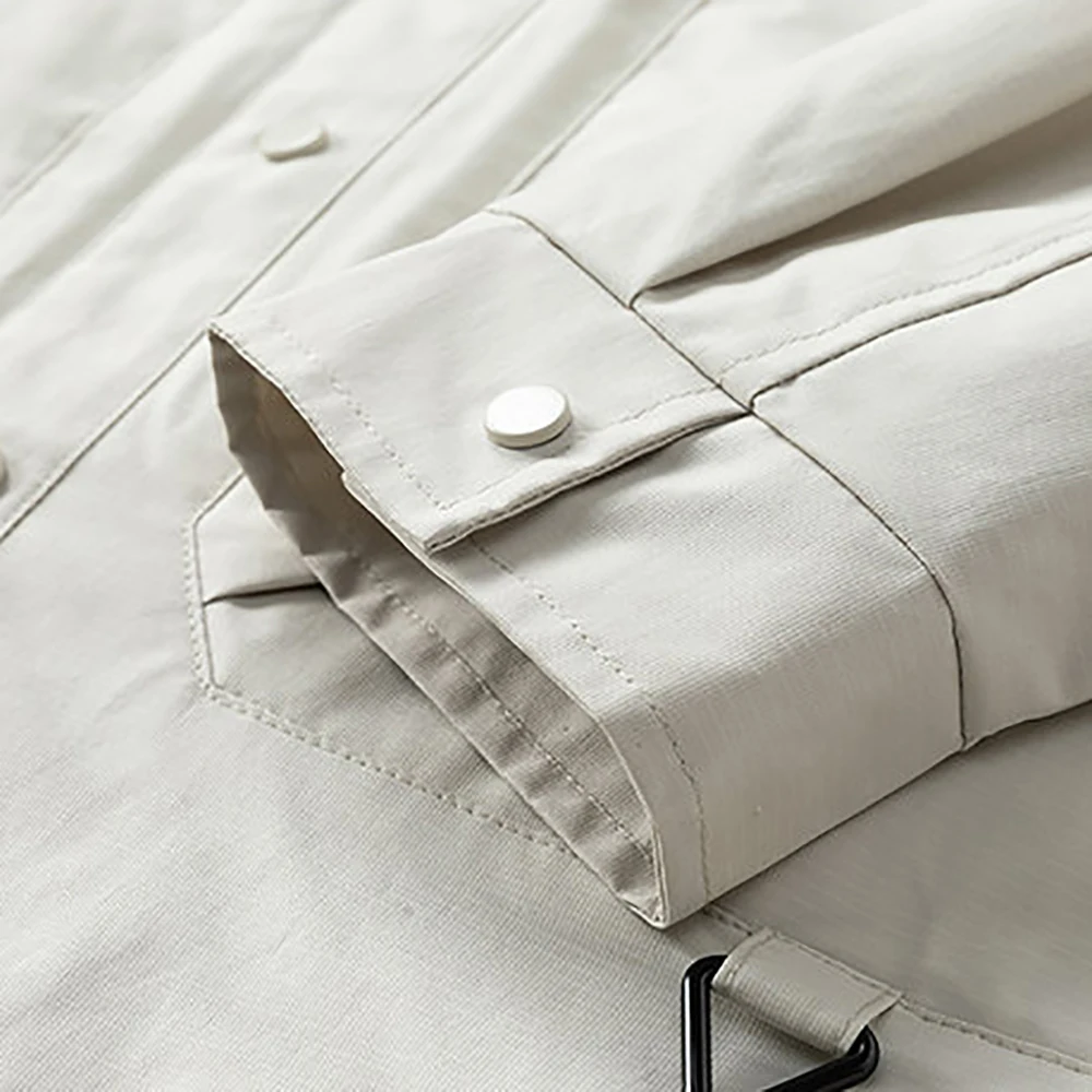 Chaqueta con cuello de béisbol para hombre, gabardina de talla grande M 8XL, chaqueta holgada, moderna e informal para primavera y otoño