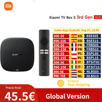 Global Version Xiaomi TV Box S 3rd Gen 4K Ultra HD 2G 32G Google TV Cast Netflix Smart TV Box Media Player Mi TV Box WiFi BT5.2