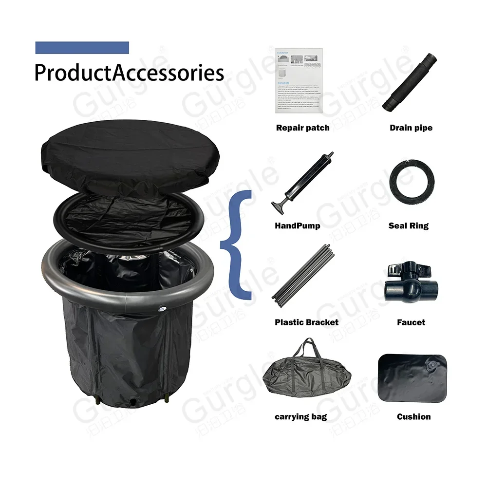 vasca da bagno gonfiabile per ghiaccio con vasca da bagno portatile pieghevole pieghevole in PVC per interni ed esterni perfetta 2025