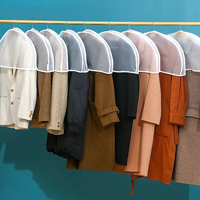 1-5 قطعة غطاء غبار الملابس فستان معلق دعوى معطف الملابس حامي حقيبة التخزين حالة الكتف الغبار خزانة المنظم #2
