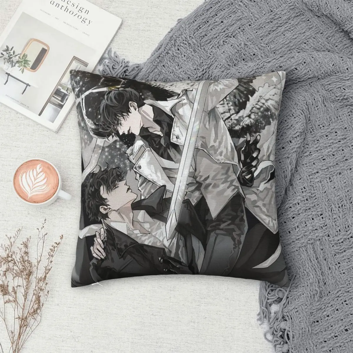 

Omniscient Readers Viewpoint Yoo Joonghyuk Anime Square Pillowcase Pillow Cover Cushion Zip Comfort Throw Pillow for Home Sofa