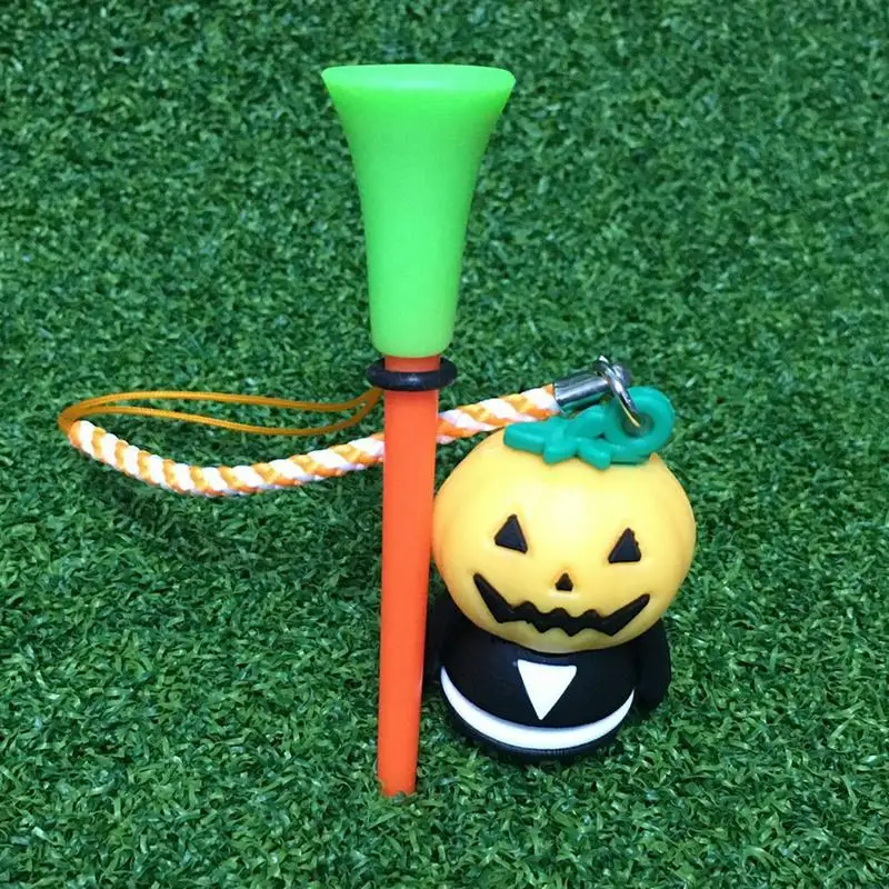 Eye-catching Halloween Skull Decoration Golf Tees Halloween Theme Golf Tee Enhanced Grip Sturdy Design Golf Supplies