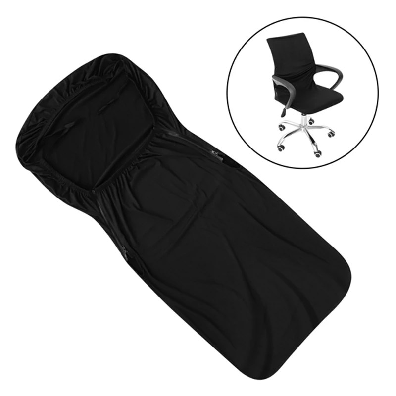 Office Chair Cover Elastic Siamese Office Chair Cover Swivel Chair Computer Armchair Protective Cover(Black)