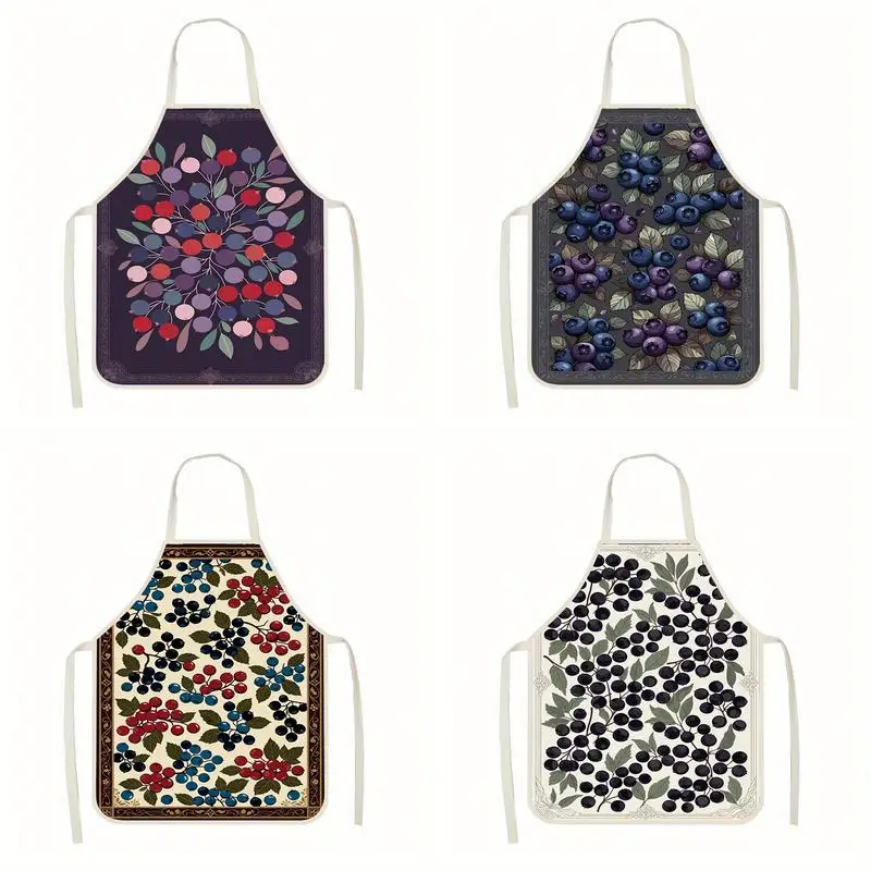 

Фартуки с фруктовым узором, льняные фартуки, подходящие для приготовления пищи на кухне, общения родителей и детей, рисования и других мероприятий.