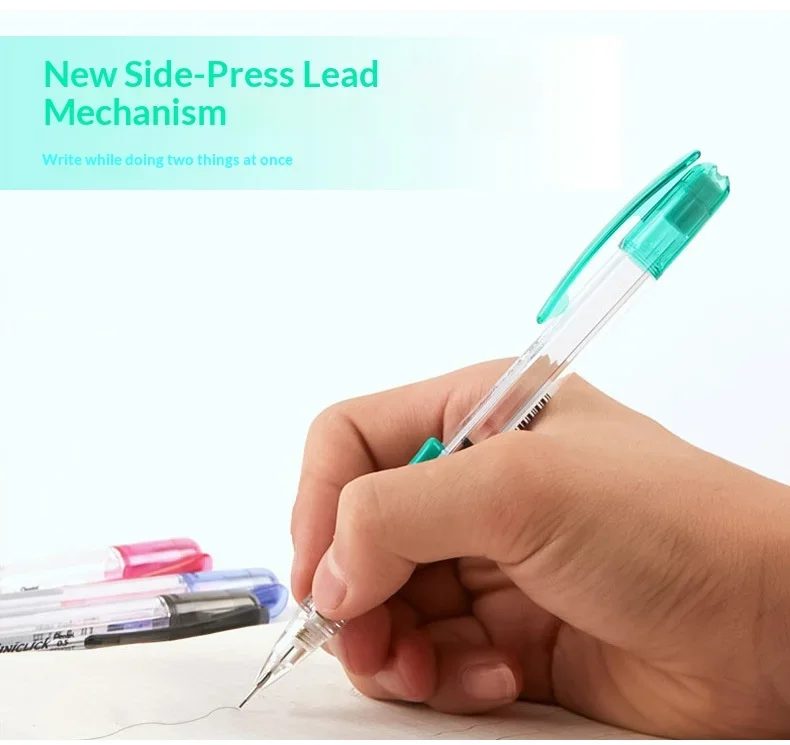 Pentel Techniclick Side-Click Druckbleistift PD105/107 0,5/0,7 mm Schneller Minenabroller Energiesparendes Zubehör für Kinder und Schüler – Detail 4