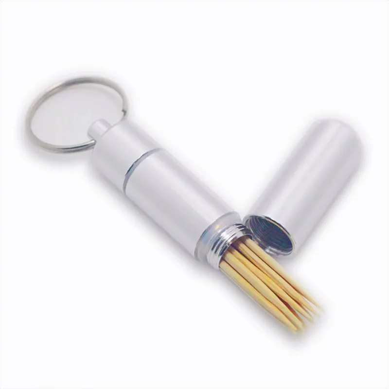 

Portable Toothpick Holder Laser Lettering Practical Toothpick Box Gift Outdoor Travel Collection Toothpick Fashion