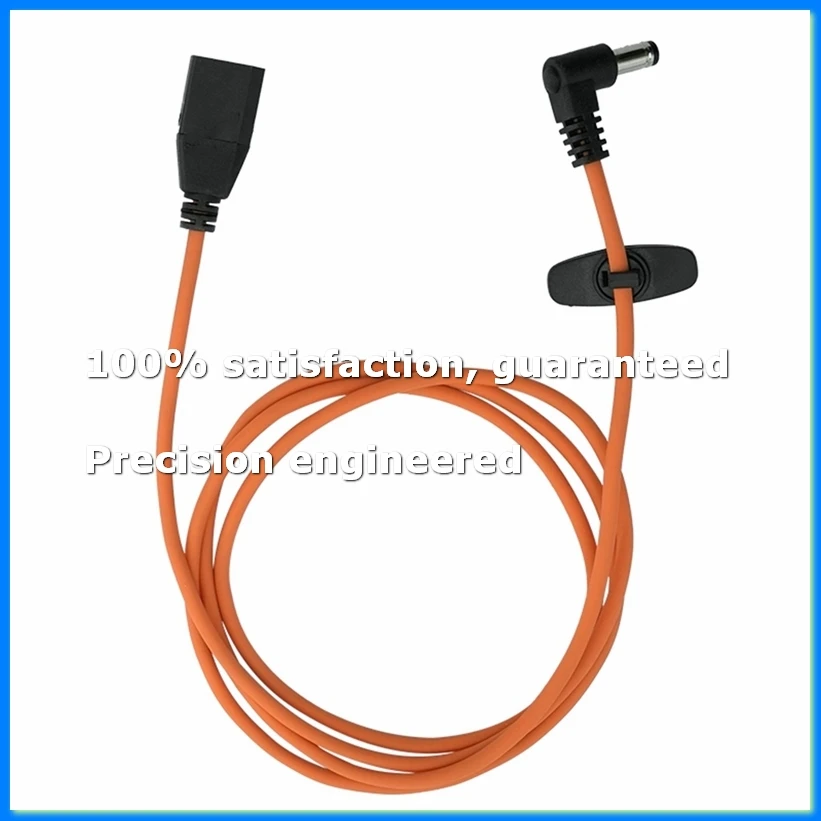Male to DC5521 Silicone Power Cable for FPV Goggles Battery Connection Orange-DTA9