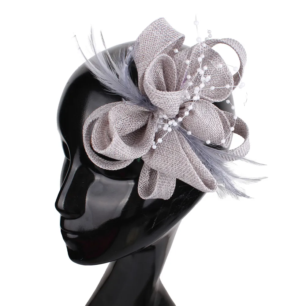 

Imitation Sinamay Girls Cute Headwear Gorgeous Ladies Cocktail Hair Fascinator Hairpin Accessories Mesh Bride Headdress