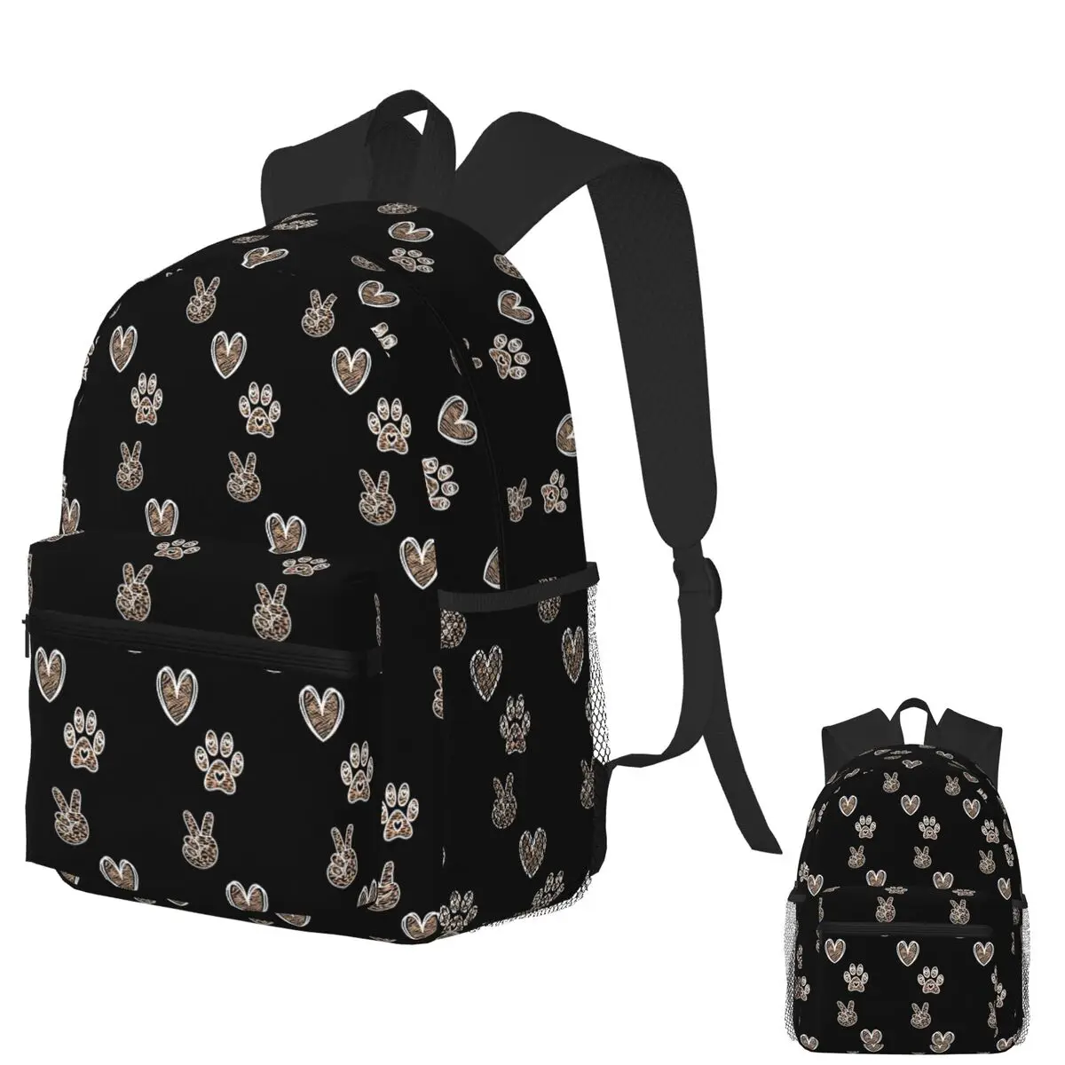 

Peace Love And Saving Animals Veterinary Student Backpack School Bag Hiking Travel Daypack for Men Women Bookbag Shoulder Bags