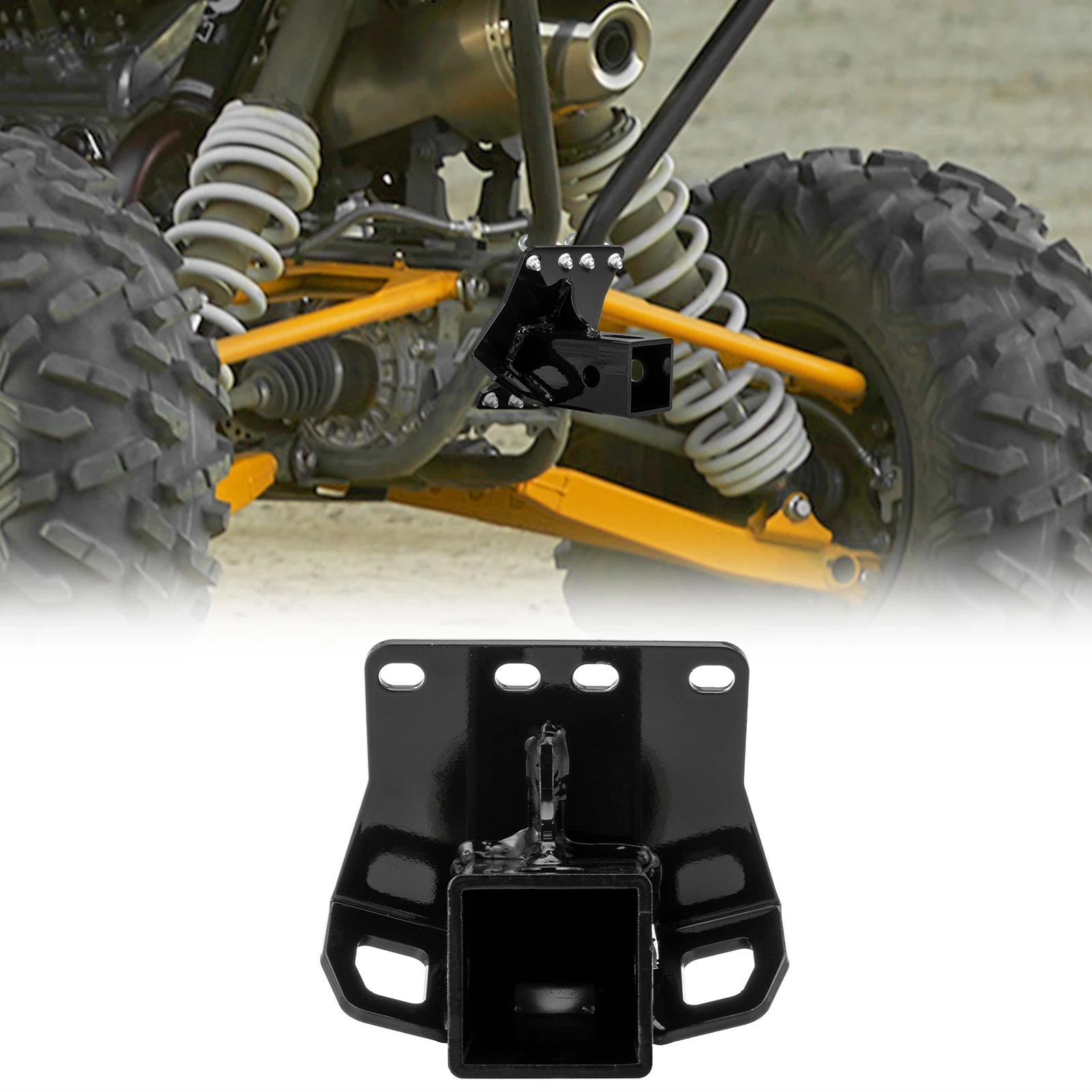 

2" Receiver Hitch for Yamaha YXZ 2016-2025 All Models Not Work with Rear Bumpers, Heavy Duty Steel Bolt-On Trailer Hitch