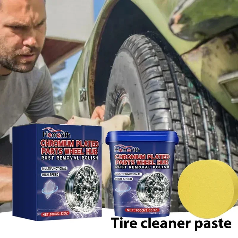 Car Tire Retreading Cleaning Cream Auto Plastic Agent Anti-Aging Brightener Paste Shiny Tire Maintenance Polishing