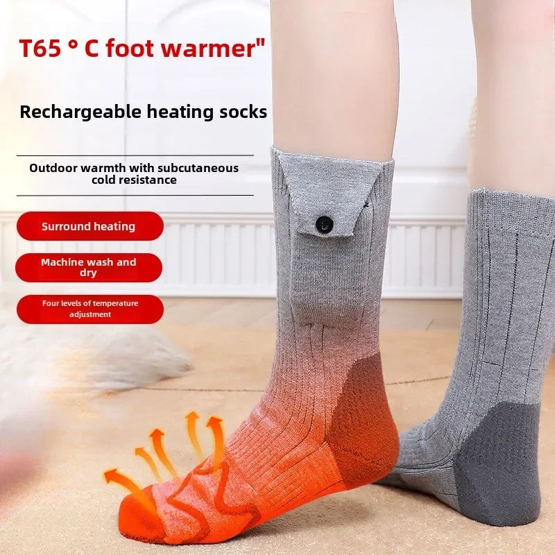 

Winter Electric Heating Socks for Men Women Anti-Cold Heated Foot Warmer Outdoor Camping Ski Sports Thermal Electric Skiing Sock