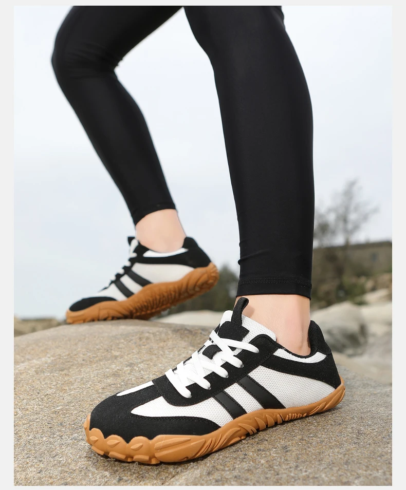 Unisex Barfußschuhe mit breiter Zehenbox – Zero Drop Minimalistische Retro-Sneaker für Herren und Damen – Rutschfeste Outdoor-Walkingschuhe – Neue Freizeitsneaker – Detail 8