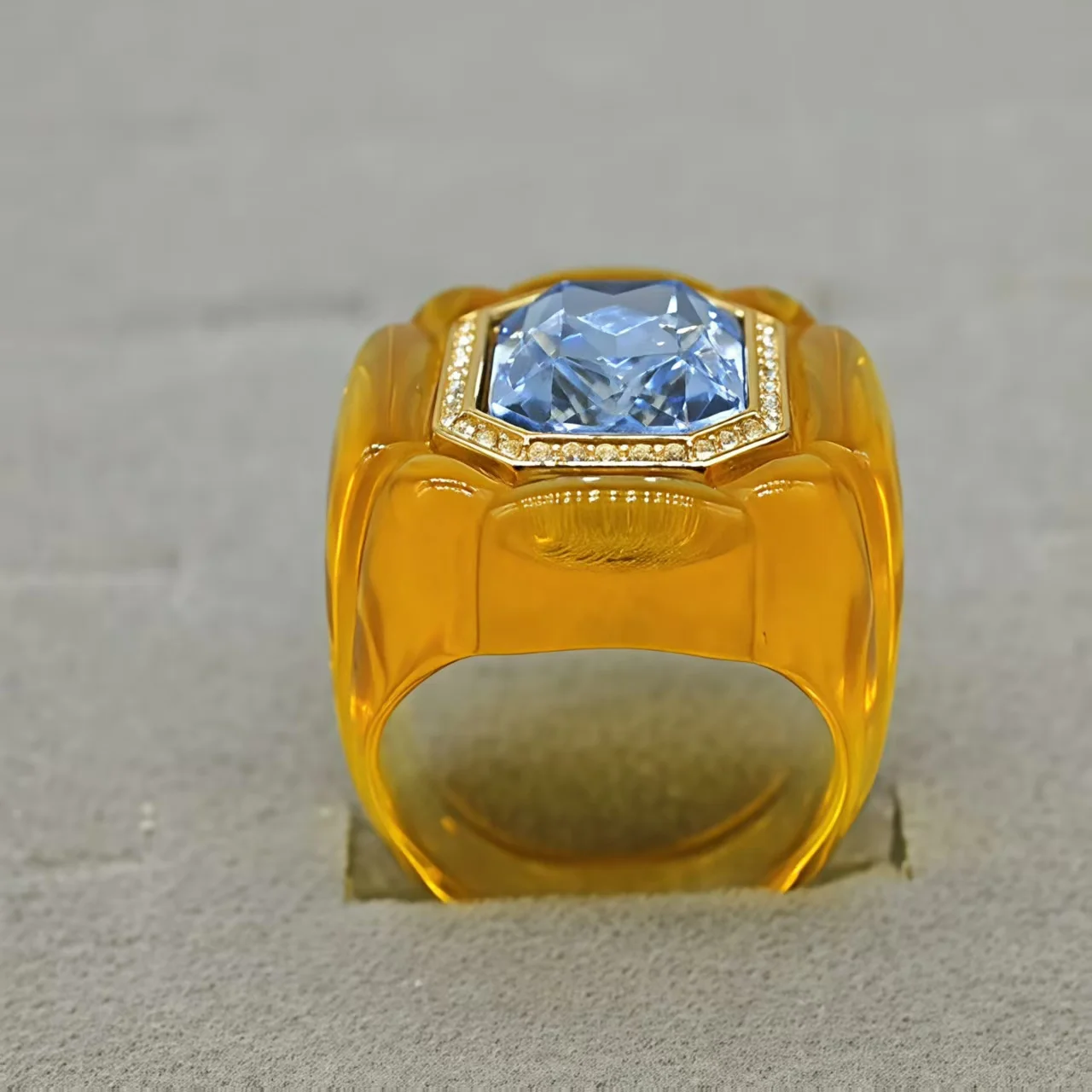 خاتم مستطيل أصفر كلاسيكي جديد لخريف 2025 #3