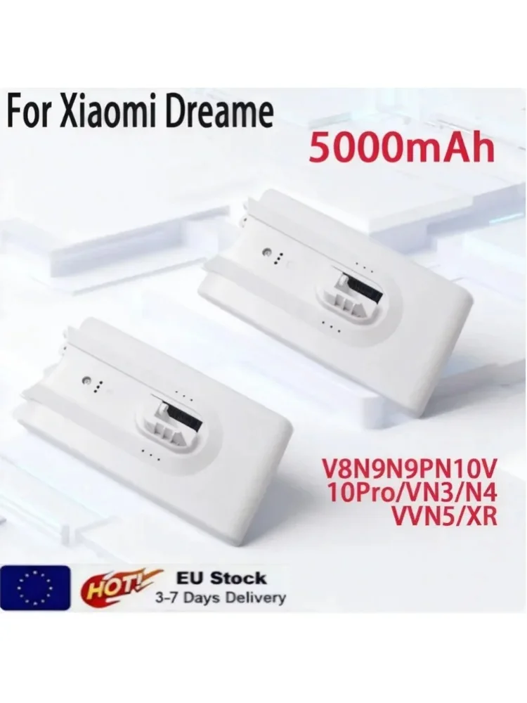 Neuer originaler 5000-mAh-Lithium-Ionen-Akku – für Xiaomi Dream V8/V9/V9P/V10/VVN3/VVN4/XR Staubsaugerzubehör
