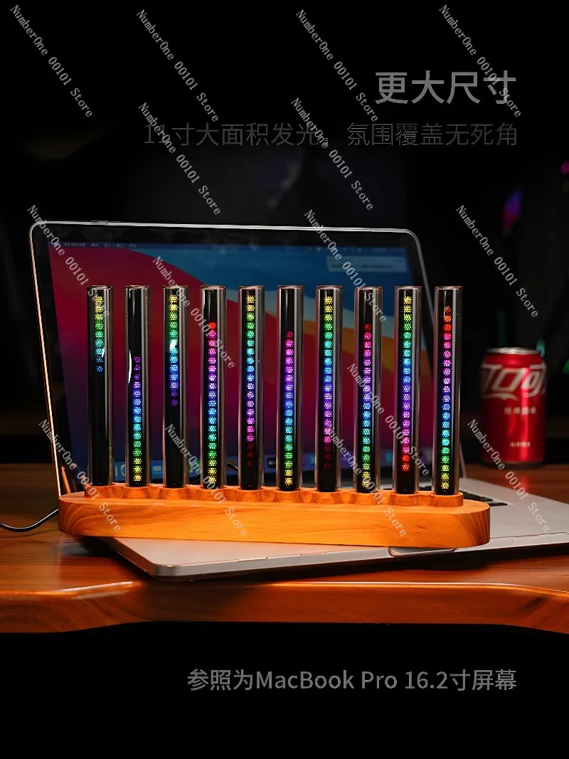 RGB Music Rhythm Lamp LED Spectrum Light Sound Control Desktop Decoration Gaming Atmosphere Light Gift Creative Desk Lamp
