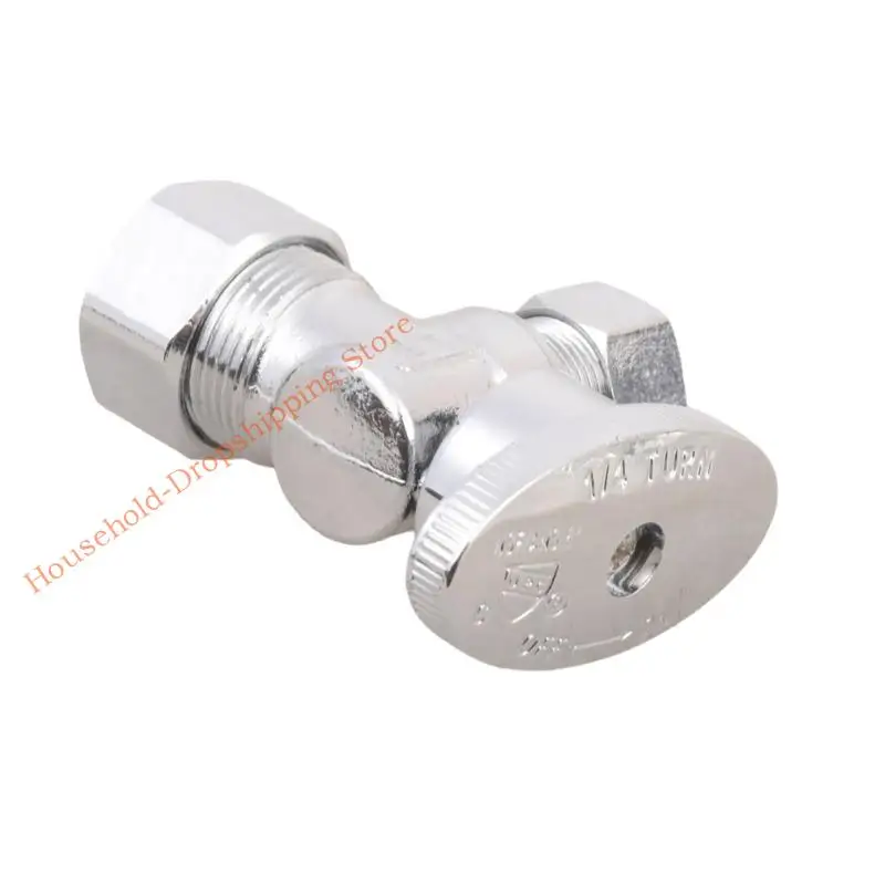 صمامات السباكة النحاسية المتانة 5/8 بوصة، مدخل بوصة، التحكم في تدفق المياه 3/8 بوصة 85AD #4