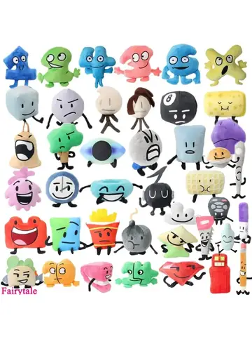 Battle for Dream Island BFDI Plyschleksak Caroon Docka Mjuk Gosedjur Figur Markerpenna Pommes Frites Flaska Nagelpaj Pojke Flickor Födelsedagspresenter 8 best sales Bang Dream Plysch - №4