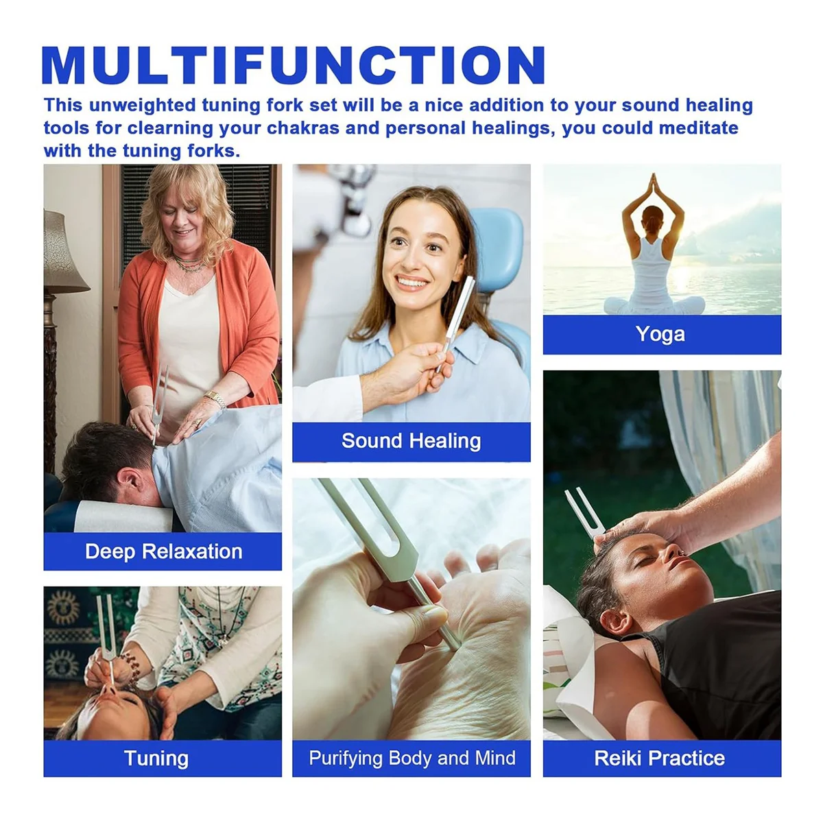 

BBA-Best-Selling 10 Piece Tuning Fork Set ,Tuning Forks for Sound Healing Therapy