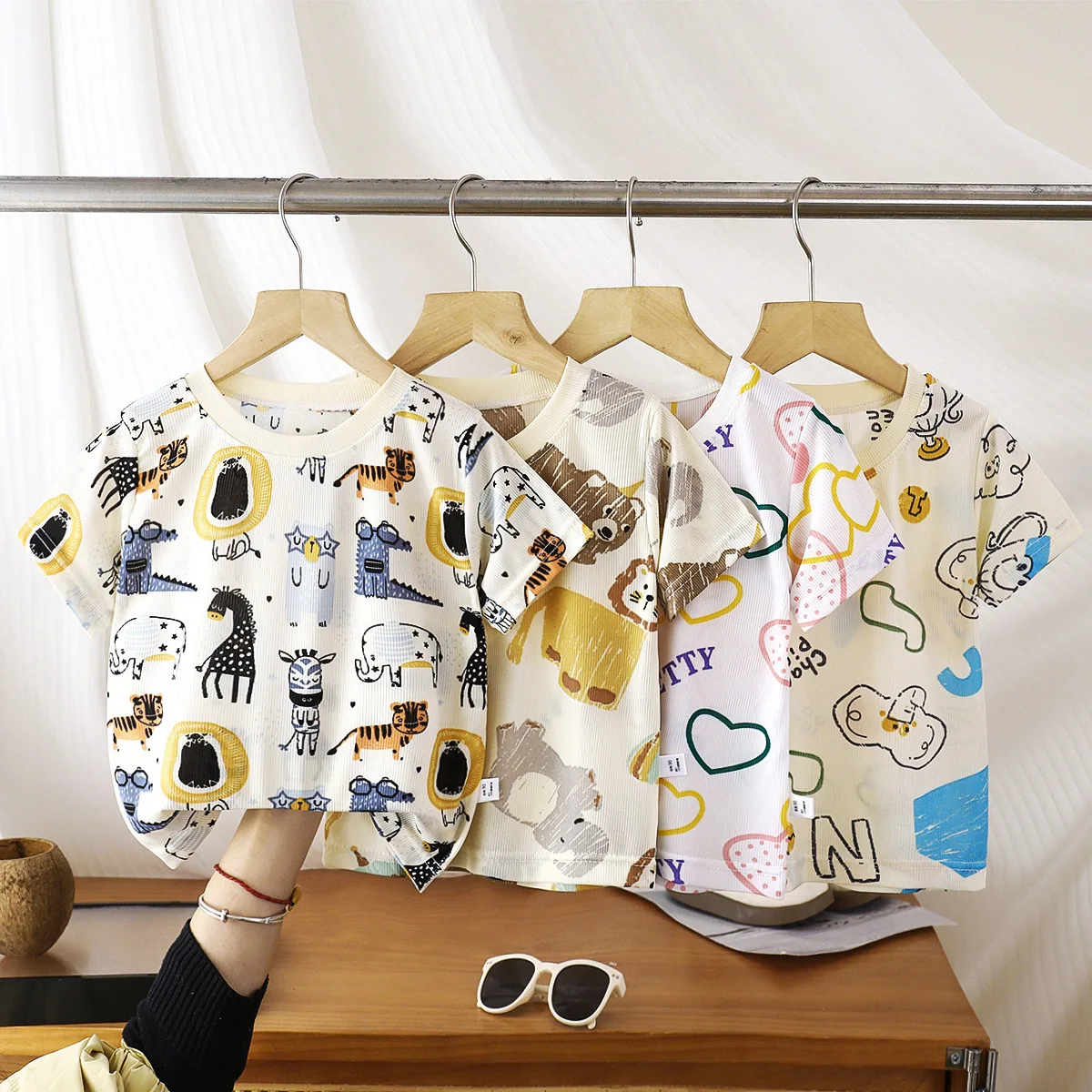 

Kids Cooling T-Shirt - Short Sleeve Graphic Tees for Boys & Girls, Lightweight Summer Top, Colorful Casual Wear