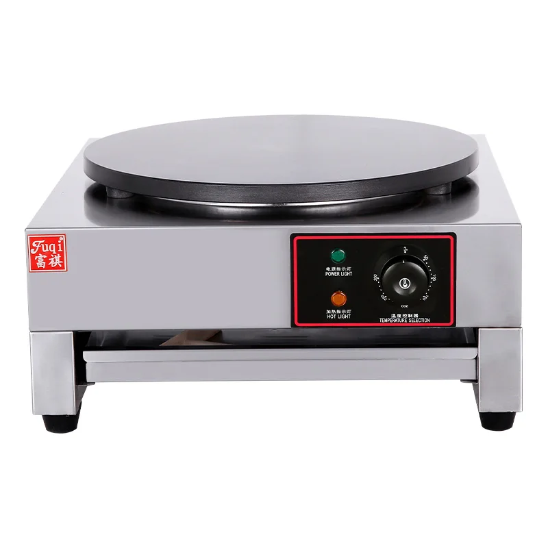 

Fuqi Commercial Electric Crepe Maker Single Head Stainless Steel Counter Top Snacks Equipment for Food Shop 220V New Gas Pancake