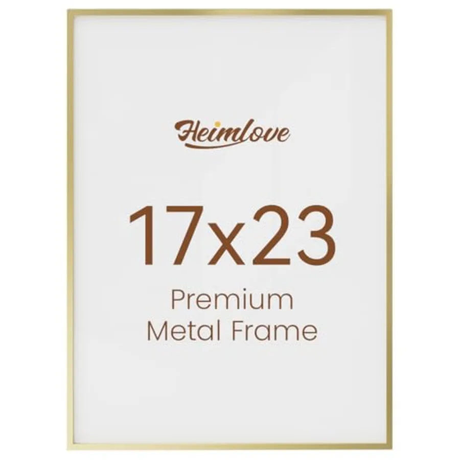 

17x23 Aluminum Picture Frame, Metal Picture Frame Wall Mounting Horizontally or Vertically, Photo frame with Tempered Glass - P