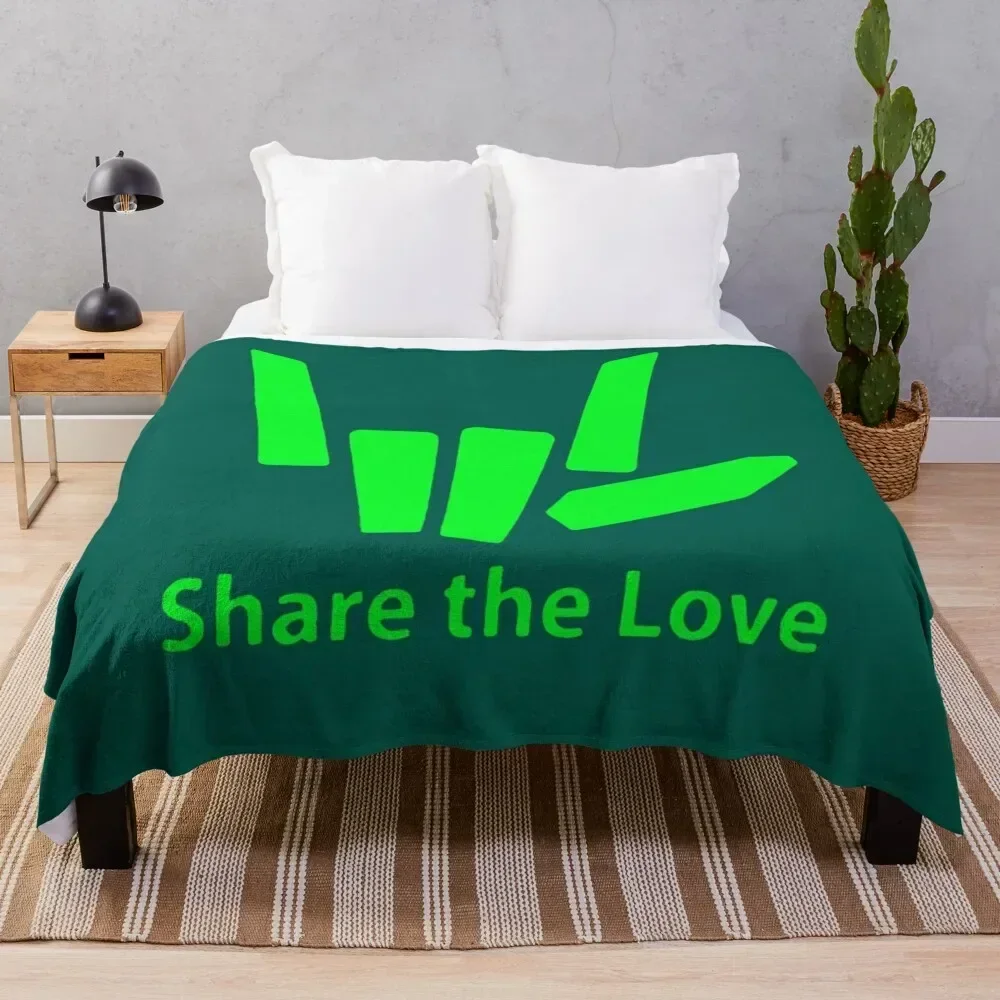 

Get Here Kids Original share The Love hoodie Throw Blanket Sofa Quilt Cute Blankets