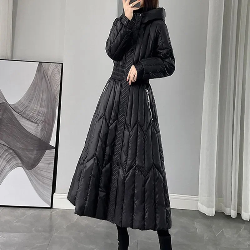 

Long Winter Down Cotton Jacket For Women Winter Coat Jacket Warm Down Cotton Parkas 2025 New Female Slim Women's Overcoat