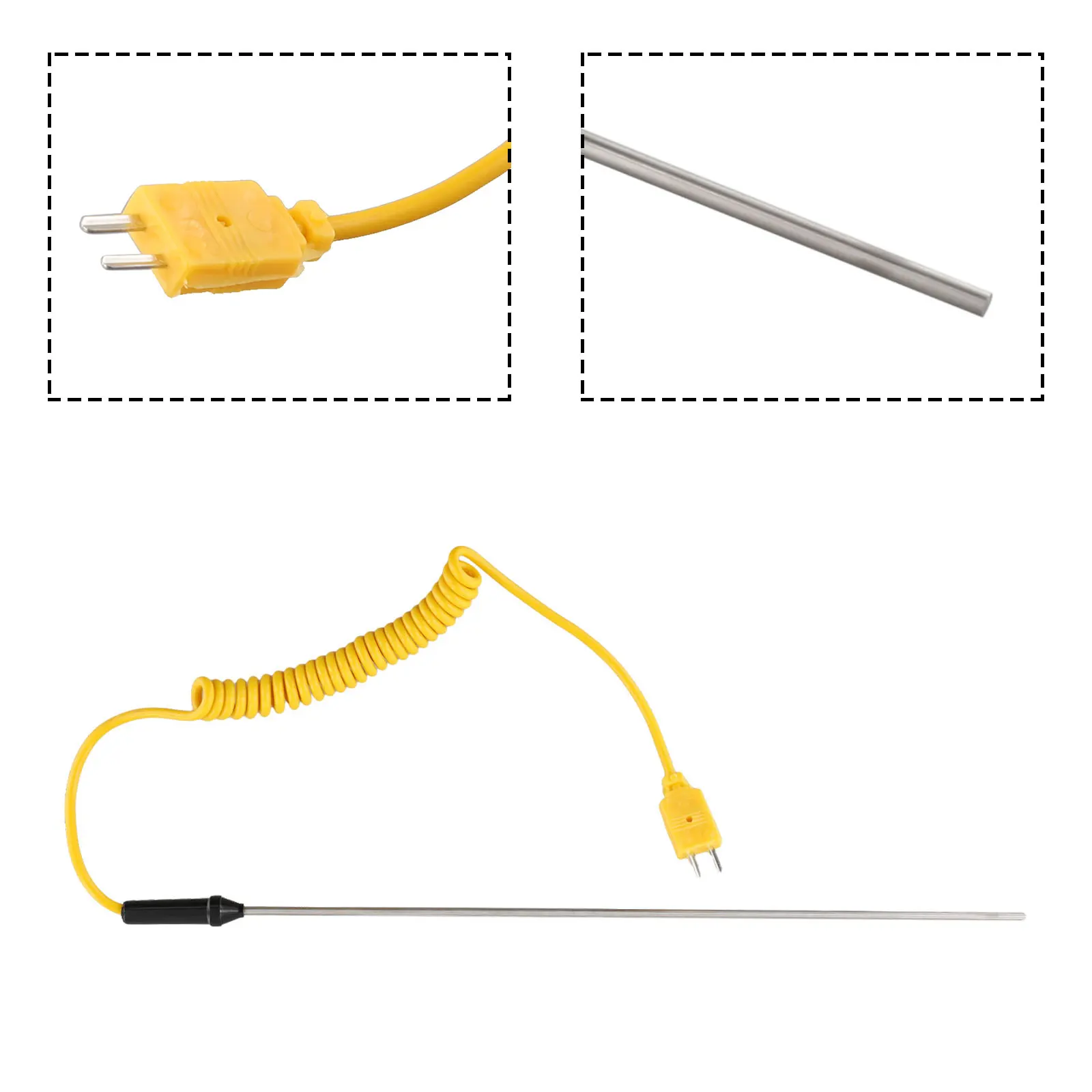 K Type Connector Temperature Probes Measuring up to 1200 Degrees for celsius from a Low of 50 Degrees for celsius Sensor