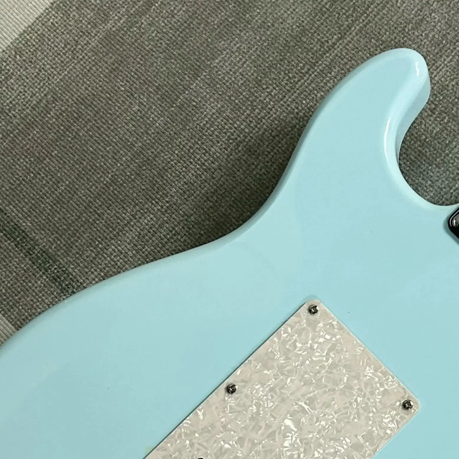 High Quality Sky Blue Strat Electric Guitar STa Version ,White Pearls Pickguard,SSH Pickup Custom Shop