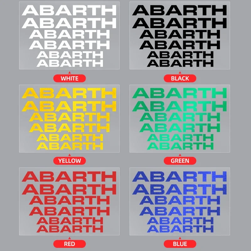 6PCS Heat Resistance Waterproof Vinyl Film Car Sticker For FIAT Abarth 500 124 595 Tipo Panda Argo Freemont Viaggio Bravo Punto