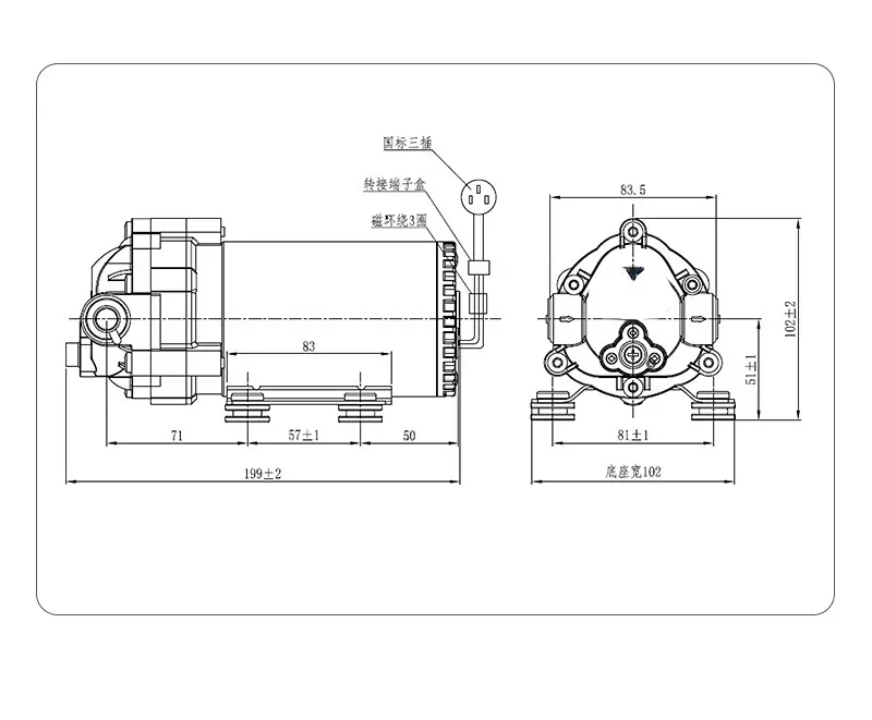 water pressure pump micro RO Diaphragm Booster pump ro booster pump 230 vac
