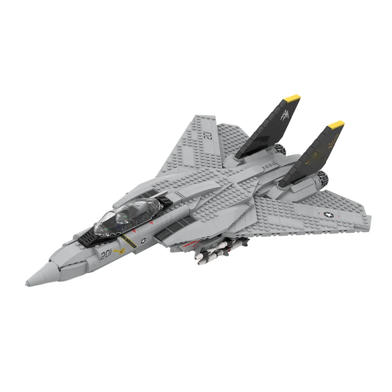 مقاتلة نموذج Moc قوالب بناء وحدات F14 تجتاح الجناح مقاتلة تكنولوجيا كتل عيد الميلاد لتقوم بها بنفسك لعبة هدايا البناء #3