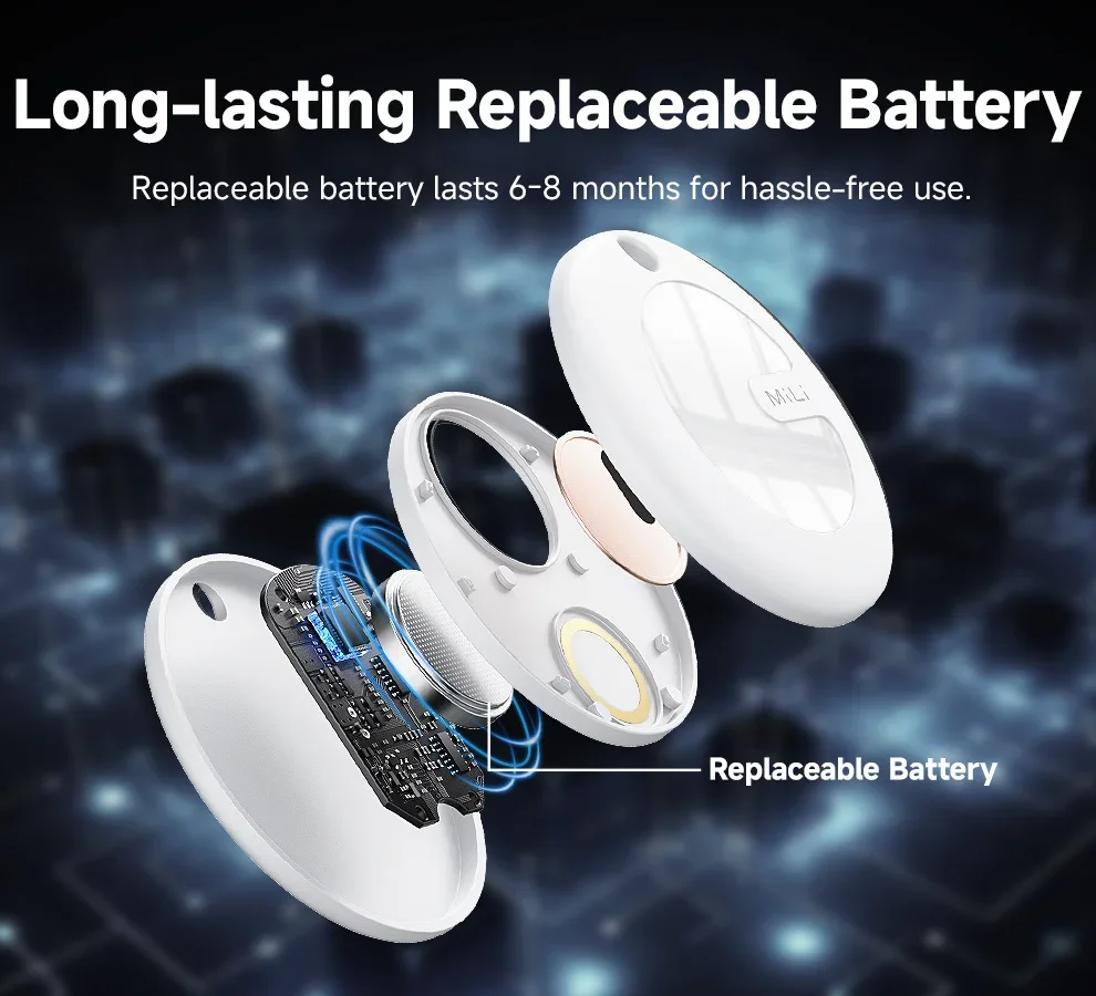 MiLi Smart GPS Tracker Mitag Bluetooth Locator Anti-Lost Device Mobile Keys Pet Elderly Kids Finder Work With Android Find My image 6