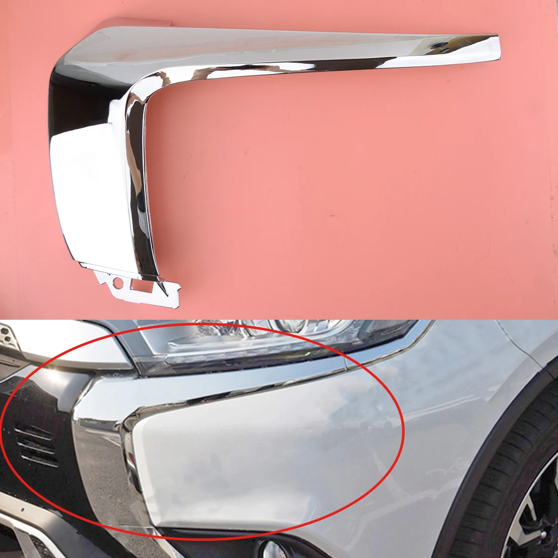 

Car Front Left Center Chrome Bumper Cover Molding Trim 6407A145 Fit for Mitsubishi Outlander 2016 2017 2018 2019