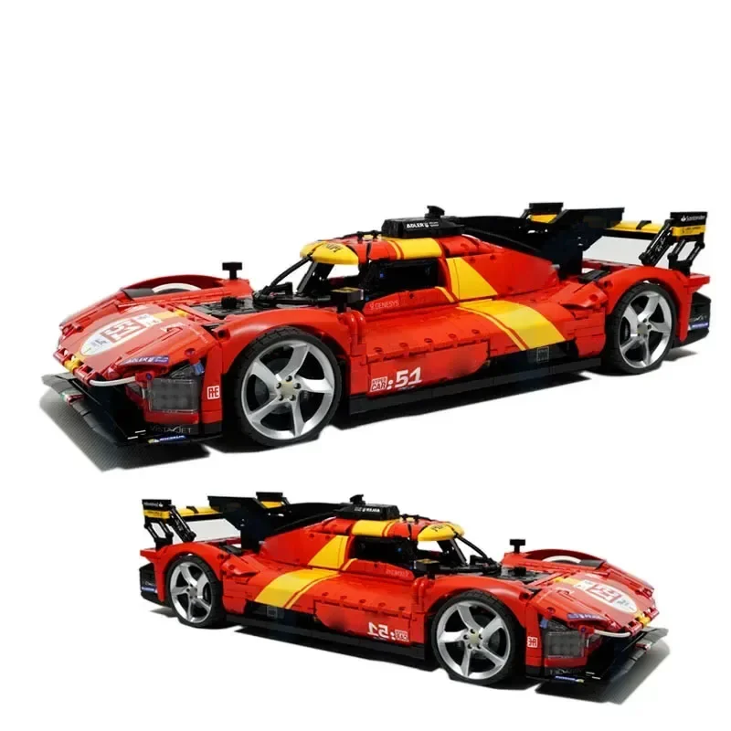 MOC-152808 New Supercar 499P 1:8 Scale Assembly Stitch Building Blocks Model • 3875 Parts Building Blocks Boy Birthday Present